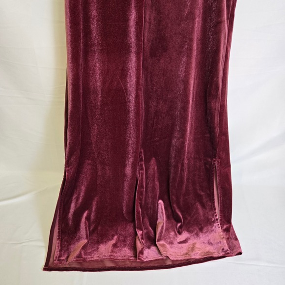 Gap Velvet Cami Slip Midi Dress, Side Slits, Red, Small Petite, New $59.99 MSRP - Picture 13 of 13